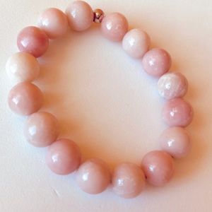 Polished Pink Stone Bracelet